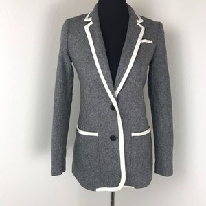 Banana Republic Gray Blazer with White Trim